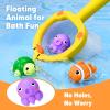 imageiPlay iLearn Baby Duck Bath Toy Toddler Bathtub Shower Toy W Suction Spin Gear Floating Animals Fishing Net Pool Water Play Birthday Easter Gift 6 12 18 Month Infant 1 2 3 Year Old Kid Boy Girl