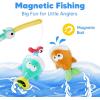 imageiPlay iLearn Baby Fishing Bath Toy Toddler Bathtub Magnetic Fishing Game WPole Net Fish Water Squirt Animal Kid Shower Bathtime for Pool Play Birthday Gift 6 12 18 Month 1 2 3 Year Old Boys Girls