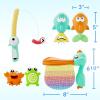 imageiPlay iLearn Baby Fishing Bath Toy Toddler Bathtub Magnetic Fishing Game WPole Net Fish Water Squirt Animal Kid Shower Bathtime for Pool Play Birthday Gift 6 12 18 Month 1 2 3 Year Old Boys Girls