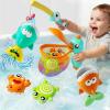 imageiPlay iLearn Baby Fishing Bath Toy Toddler Bathtub Magnetic Fishing Game WPole Net Fish Water Squirt Animal Kid Shower Bathtime for Pool Play Birthday Gift 6 12 18 Month 1 2 3 Year Old Boys Girls