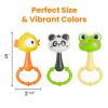 imageiPlay iLearn Baby Maracas Rattle Toy Infant Animal Shaker Rattles Set Newborn Sensory Teething Rings Tummy Time Carseat Stroller Crib Toy Birthday Gift 3 4 6 7 9 12 18 Month Old Toddler Girl Boy