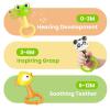 imageiPlay iLearn Baby Maracas Rattle Toy Infant Animal Shaker Rattles Set Newborn Sensory Teething Rings Tummy Time Carseat Stroller Crib Toy Birthday Gift 3 4 6 7 9 12 18 Month Old Toddler Girl Boy