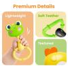 imageiPlay iLearn Baby Maracas Rattle Toy Infant Animal Shaker Rattles Set Newborn Sensory Teething Rings Tummy Time Carseat Stroller Crib Toy Birthday Gift 3 4 6 7 9 12 18 Month Old Toddler Girl Boy