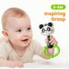 imageiPlay iLearn Baby Maracas Rattle Toy Infant Animal Shaker Rattles Set Newborn Sensory Teething Rings Tummy Time Carseat Stroller Crib Toy Birthday Gift 3 4 6 7 9 12 18 Month Old Toddler Girl Boy