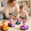 imageiPlay iLearn Press to Go Unicorn Car Toys for Toddler 13 Baby Animal Racing Cars Infant Girl Push Go Friction Toy Kids Play Vehicle for 12 18 24 Month 1st Birthday Gifts for 1 2 One Yr Child Boy