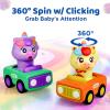 imageiPlay iLearn Press to Go Unicorn Car Toys for Toddler 13 Baby Animal Racing Cars Infant Girl Push Go Friction Toy Kids Play Vehicle for 12 18 24 Month 1st Birthday Gifts for 1 2 One Yr Child Boy