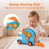 imageiPlay iLearn Toddler Bus Toy W 3D Matching Puzzle amp Car Slide Baby Musical Push Go Car WSound Montessori Learning Vehicle Match Game Birthday Gift 18 24 Month 1 2 3 Year Old Infant Kid Boy Girl