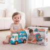 imageiPlay iLearn Toddler Bus Toy W 3D Matching Puzzle amp Car Slide Baby Musical Push Go Car WSound Montessori Learning Vehicle Match Game Birthday Gift 18 24 Month 1 2 3 Year Old Infant Kid Boy Girl