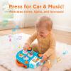 imageiPlay iLearn Toddler Bus Toy W 3D Matching Puzzle amp Car Slide Baby Musical Push Go Car WSound Montessori Learning Vehicle Match Game Birthday Gift 18 24 Month 1 2 3 Year Old Infant Kid Boy Girl