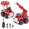 imageiPlay iLearn Take Apart Fire Trucks Assembly Toys Play Set Water Tower amp Fire Lift Truck STEM Learning Building Vehicles WScrewdriver Gift for Aged 3 4 5 6 Boy Girl Toddler Kid