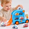 imageiPlay iLearn Toddler Bus Toy W 3D Matching Puzzle amp Car Slide Baby Musical Push Go Car WSound Montessori Learning Vehicle Match Game Birthday Gift 18 24 Month 1 2 3 Year Old Infant Kid Boy Girl