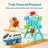 image:imageiPlay iLearn 125 PCS Train Race Track Puzzle Toys for Kids Age 35 Toddler Floor Puzzle Car Track Playset WElectric Train Learning STEM Assemble Toy Cool Birthday Gifts 4 6 7 8 Year Old Boy Girl