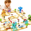 image:imageiPlay iLearn 125 PCS Train Race Track Puzzle Toys for Kids Age 35 Toddler Floor Puzzle Car Track Playset WElectric Train Learning STEM Assemble Toy Cool Birthday Gifts 4 6 7 8 Year Old Boy Girl