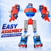 image:imageiPlay iLearn Kids Magnetic Transform Robot Toy Toddler Construction Truck  5in1 Transforming Robot Car Toy STEM Learning Assemble Building Playset Cool Birthday Gifts 3 4 5 6 7 8 Year Old Boy Girl
