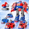 image:imageiPlay iLearn Kids Magnetic Transform Robot Toy Toddler Construction Truck  5in1 Transforming Robot Car Toy STEM Learning Assemble Building Playset Cool Birthday Gifts 3 4 5 6 7 8 Year Old Boy Girl