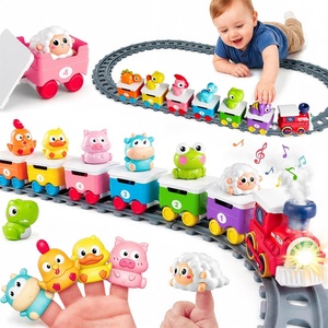 image:imageiPlay iLearn Farm Train Toy Set for Toddlers 13 Kids Steam Musical Train  12pcs Dinosaur Animal Finger Puppets Matching Sorting Montessori Learning Birthday Gift for 18 Months Ages 24 Boys Girls