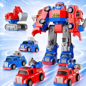 image:imageiPlay iLearn Kids Magnetic Transform Robot Toy Toddler Construction Truck  5in1 Transforming Robot Car Toy STEM Learning Assemble Building Playset Cool Birthday Gifts 3 4 5 6 7 8 Year Old Boy Girl