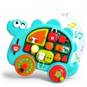 image:imageiPlay iLearn Dinosaur Busy Board Montessori Toy for Toddlers Age 13 24  Baby Music Sensory Learning Activity Board Fine Motor Development Toy Birthday Gift 18 24 Month 1 2 3 4 Yr Old Kid Boy Girl
