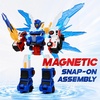 image:imageiPlay iLearn Magnetic Transform Robot Toy wWing 5in1 Transforming Car  Kids Educational STEM Building Figure Set Toddler Assemble Large Robot Toy Cool Birthday Gift 3 4 5 6 7 8 Year Old Boy Girl