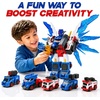 image:imageiPlay iLearn Magnetic Transform Robot Toy wWing 5in1 Transforming Car  Kids Educational STEM Building Figure Set Toddler Assemble Large Robot Toy Cool Birthday Gift 3 4 5 6 7 8 Year Old Boy Girl