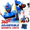 image:imageiPlay iLearn Magnetic Transform Robot Toy wWing 5in1 Transforming Car  Kids Educational STEM Building Figure Set Toddler Assemble Large Robot Toy Cool Birthday Gift 3 4 5 6 7 8 Year Old Boy Girl