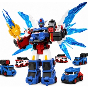 image:imageiPlay iLearn Magnetic Transform Robot Toy wWing 5in1 Transforming Car  Kids Educational STEM Building Figure Set Toddler Assemble Large Robot Toy Cool Birthday Gift 3 4 5 6 7 8 Year Old Boy Girl