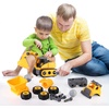 image:imageiPlay iLearn Boys Construction Truck Toys Kids Take Apart Vehicles Playset WScrewdriver Digger Excavator Dump Trucks Kids Birthday Gifts for 3 4 5 6 Year Olds Toddlers Girls Children