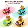 image:imageiPlay iLearn Press to Go Car Toys for Toddler 13 Baby Magnetic Train Toy  Infant Push Go Friction Vehicle Set W Animal Finger Puppets 1st One Birthday Gift for 12 18 Months 1 2 3 Yr Boys Girls Kid